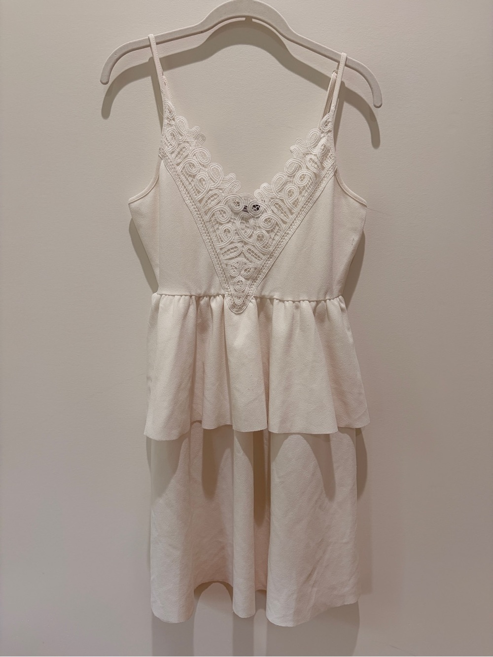 Vero Moda Cream Lace-Trim Dress